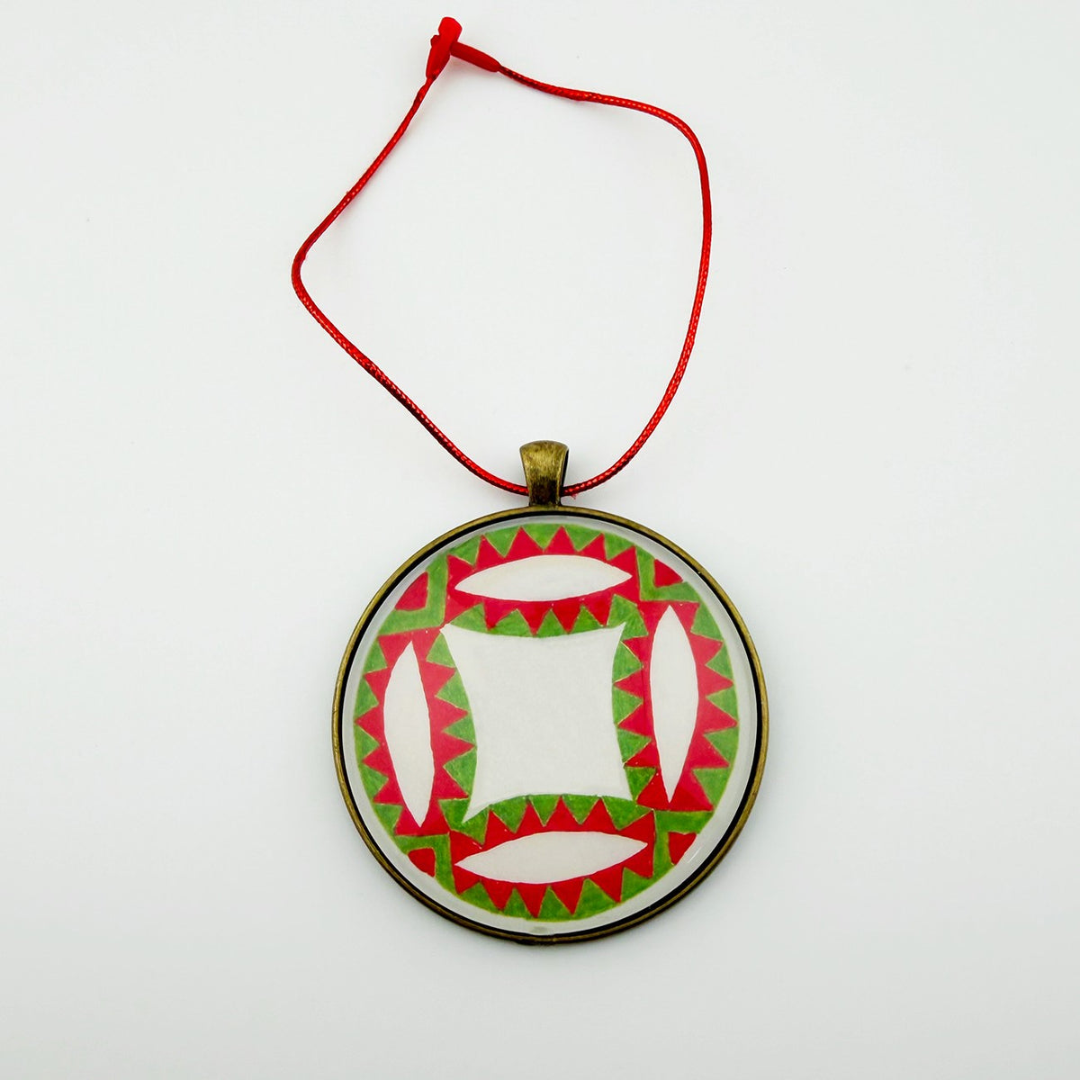 Quilt Christmas Ornament Wedding Ring Design 2