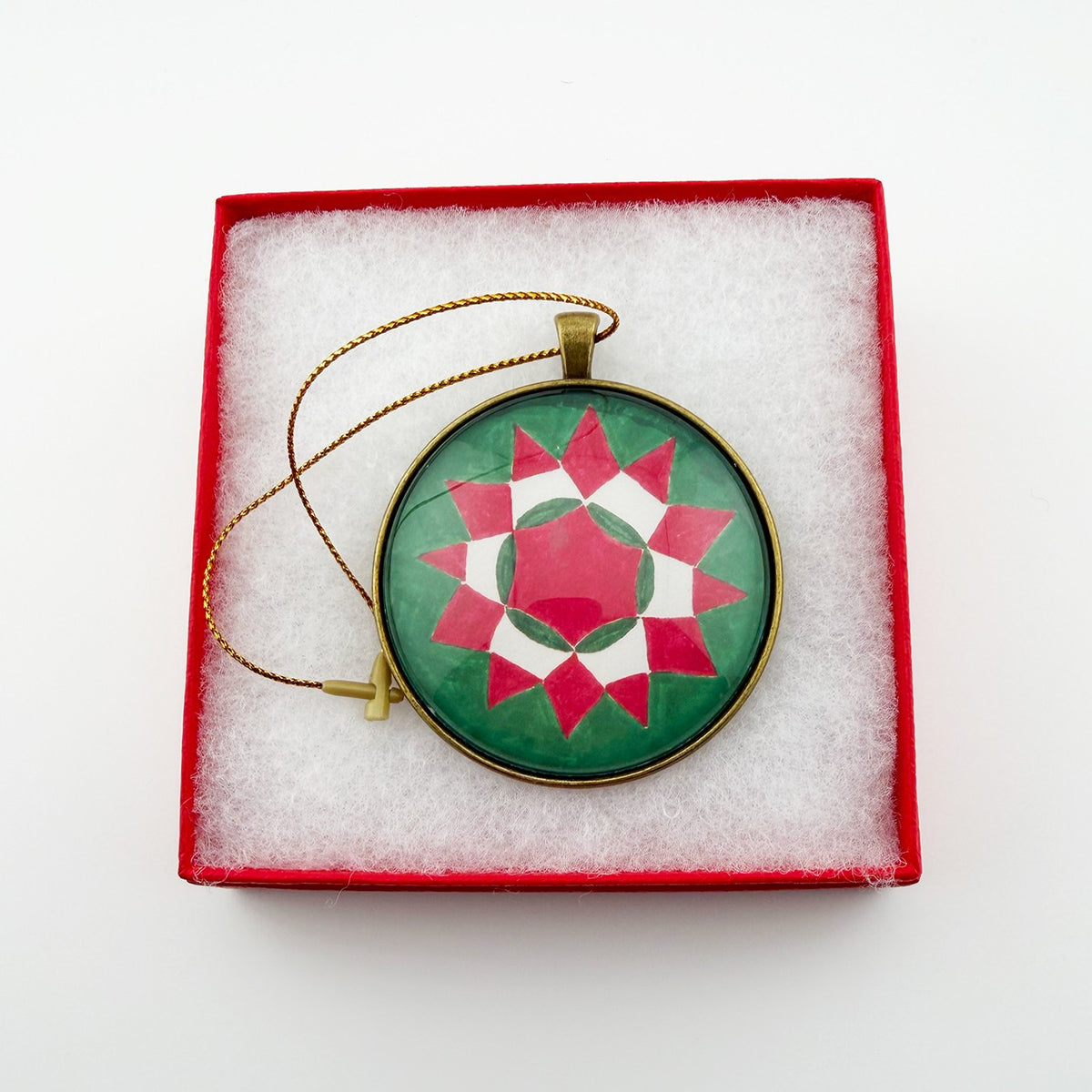 Quilt Christmas Ornament Merry Xmas Star Design 1