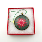 Quilt Christmas Ornament Poinsettia Design 2