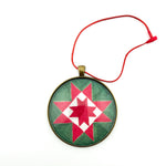 Quilt Christmas Ornament Rising Star Design 1
