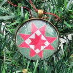 Quilt Christmas Ornament Rising Star Design 1