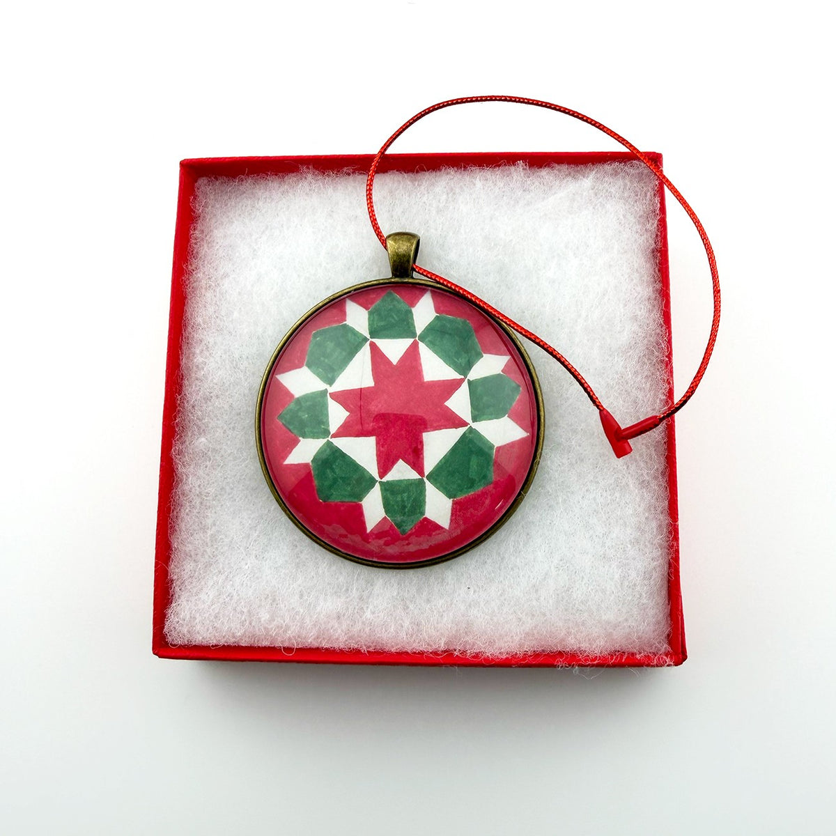 Quilt Christmas Ornament Star of Bethlehem Design 1