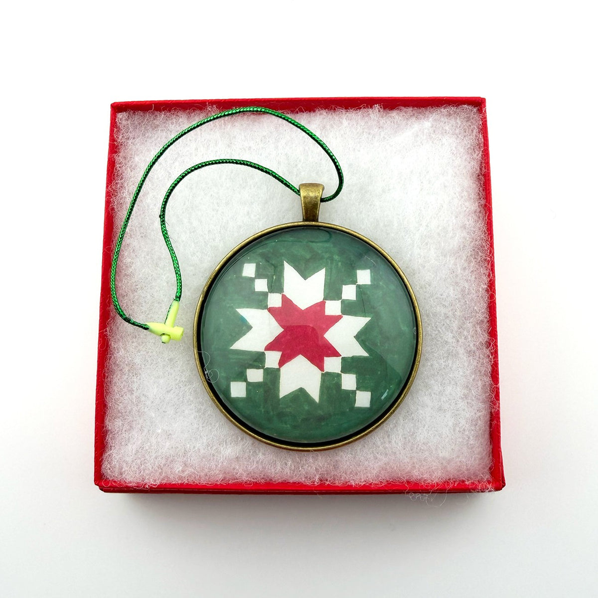 Quilt Christmas Ornament Stepping Stone Design 1