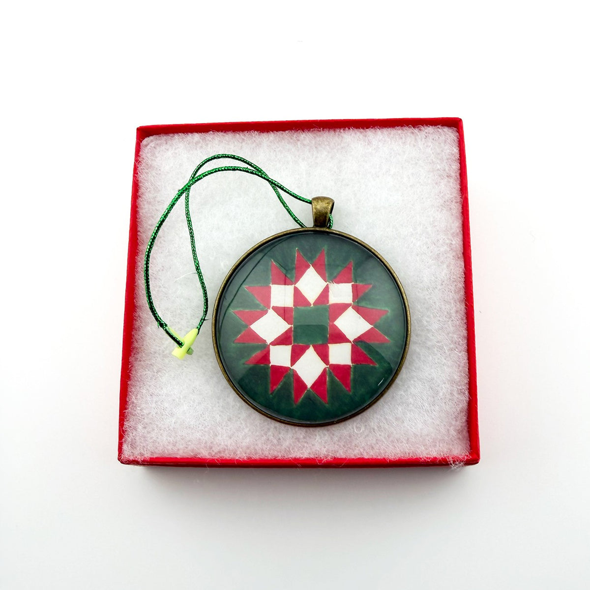Quilt Christmas Ornament Xmas Wish Upon a Star Design 2