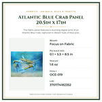 Product Specifications – Atlantic Blue Crab Panel 20.5in x 17in