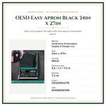 Product Specifications – OESD Easy Apron Black 34in x 27in