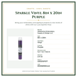 Product Specifications – Sparkle Vinyl 8in x 20in Purple