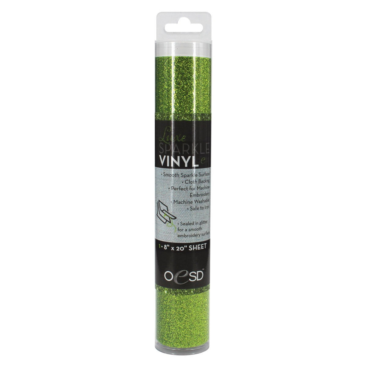 Sparkle Vinyl 8in x 20in Grass Green