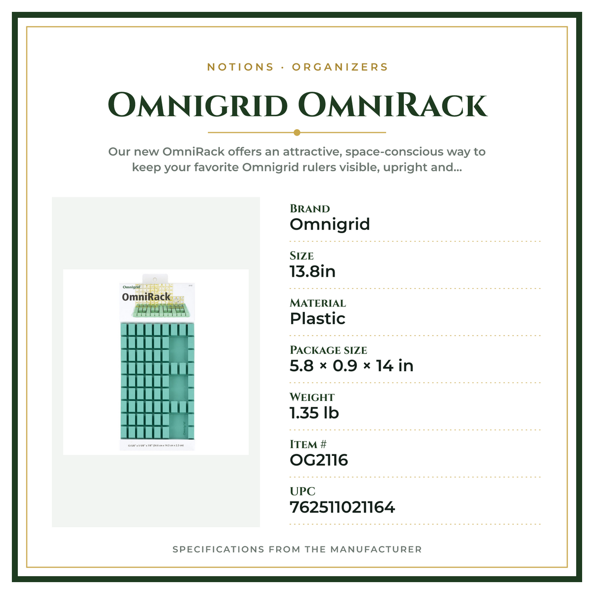 Product Specifications – Omnigrid OmniRack
