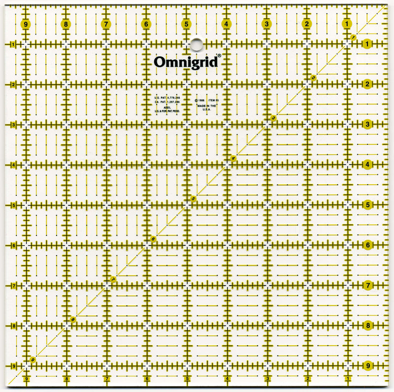 Omnigrid Ruler 9 1/2in Square