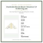 Product Specifications – Omnigrid Ruler Right Triangle Up To 8in Square