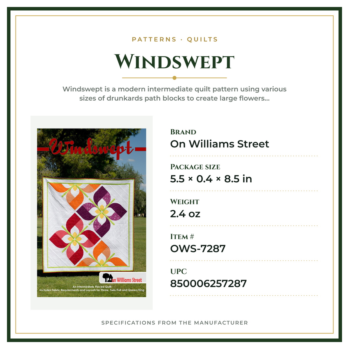 Product Specifications – Windswept