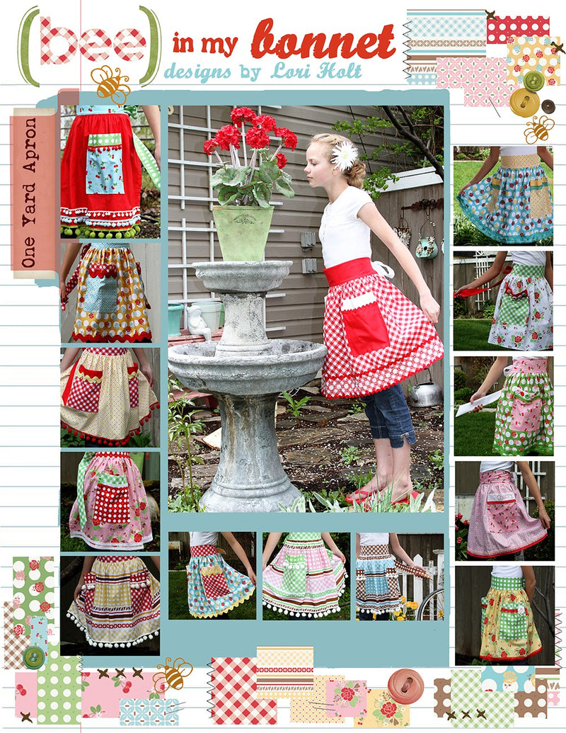 Bee In My Bonnet One Yard Apron Pattern