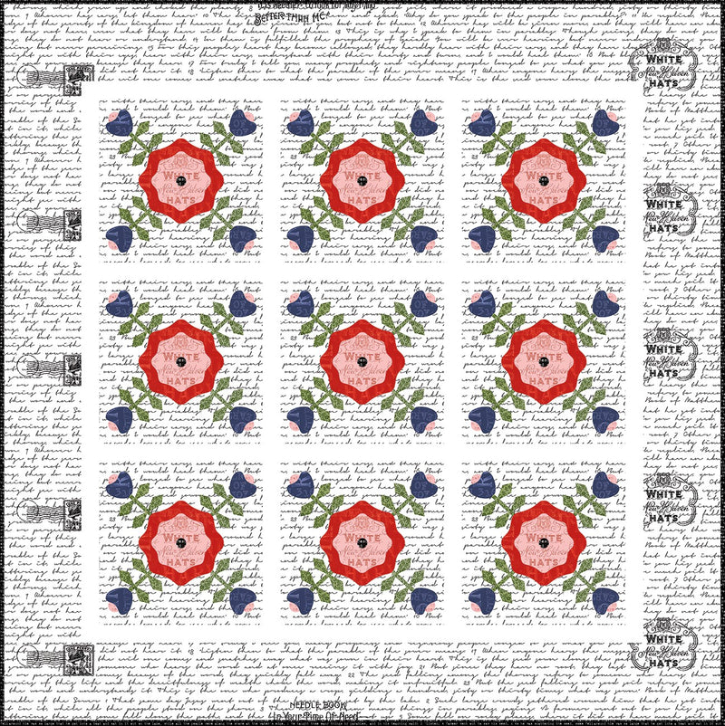 J. Wecker Frisch Rose Cross Quilt Pattern
