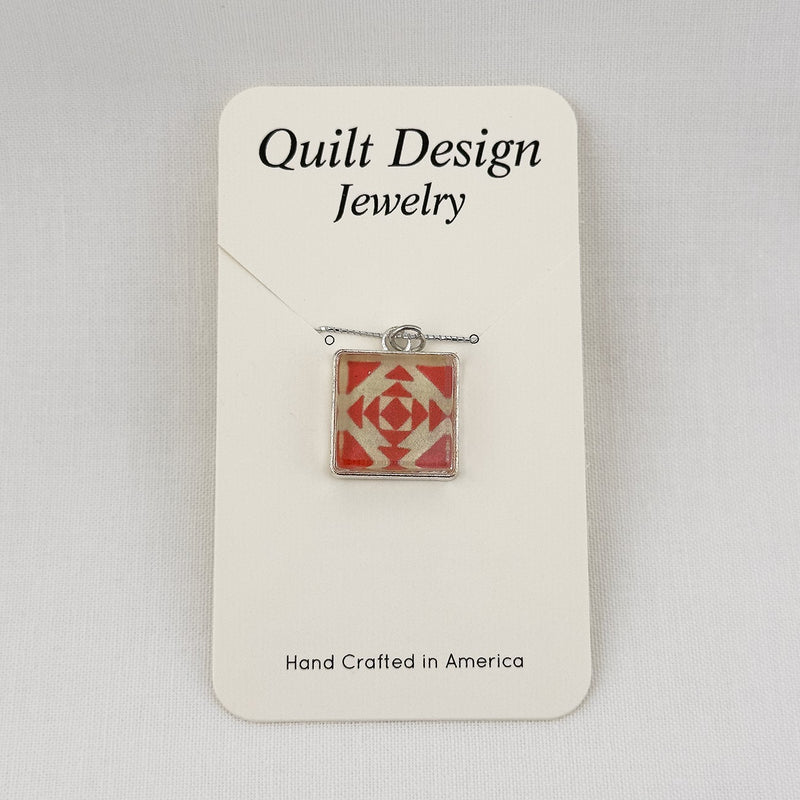 Quilt Pendants Pineapple Red