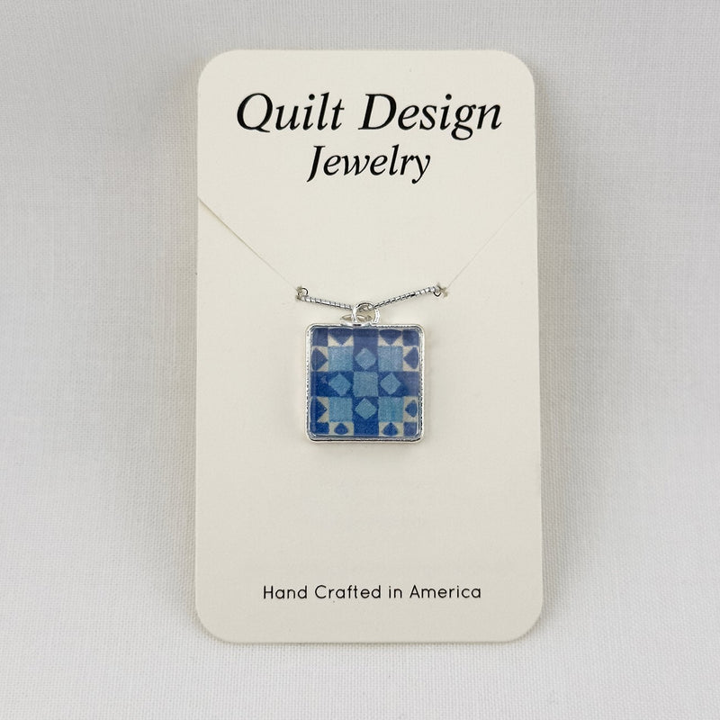 Quilt Pendants Patience Blue