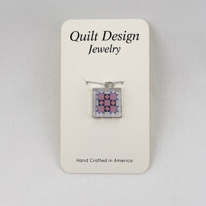 Quilt Pendants Patience Purple Pink