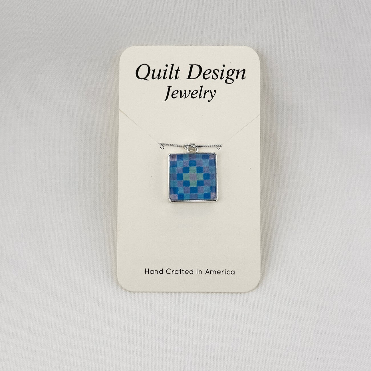 Quilt Pendants Trip Around the World Aqua