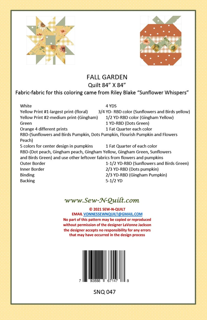 Fall Garden by Sew-N-Quilt