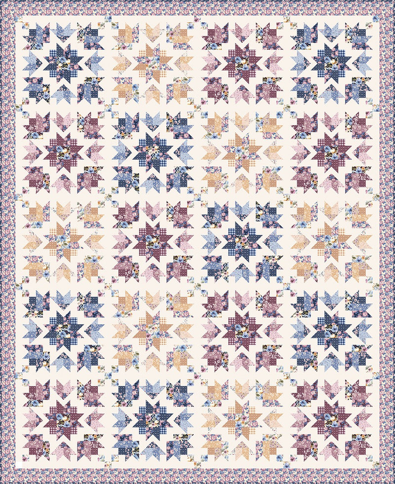 Modern Prairie Stars in the Garden Quilt Pattern