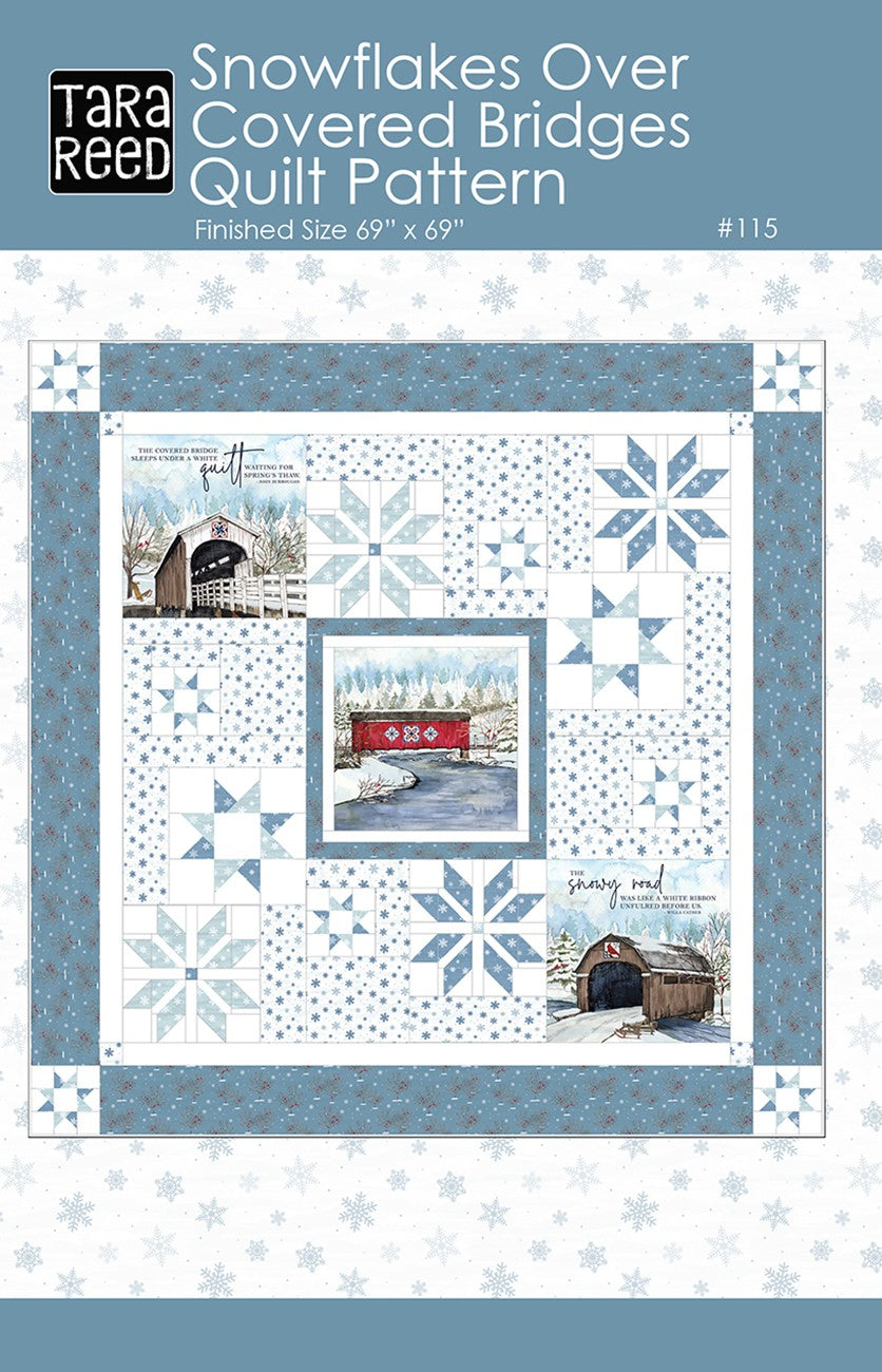 Snowflakes Over Covered Bridges Quilt Pattern