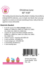 Pastry Shop Quilts Christmas Lane Quilt Pattern