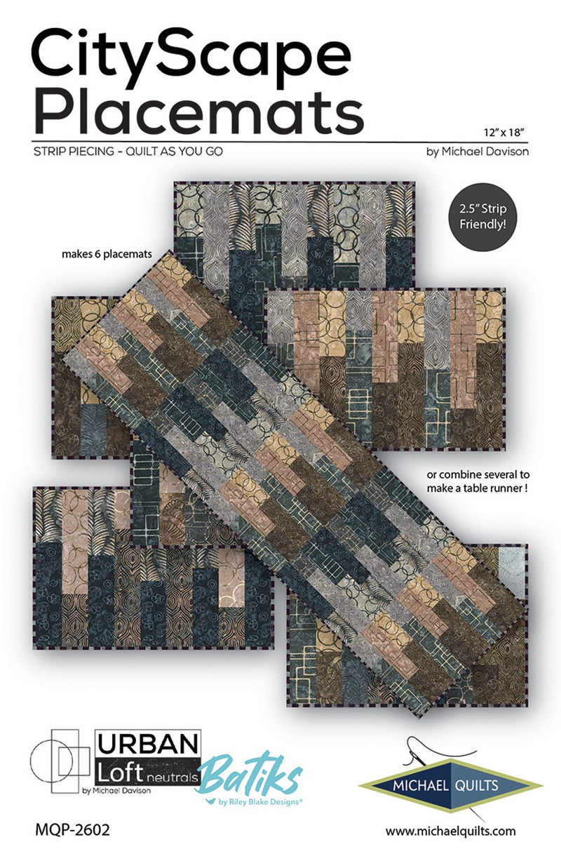 Michael Quilts CityScape Placemats Pattern