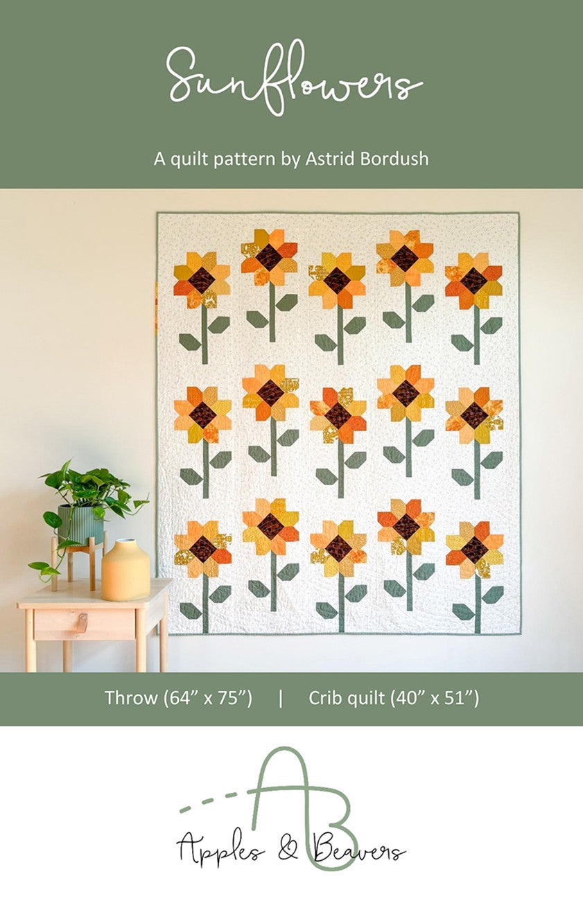 Apples & Beavers Sunflowers Quilt Pattern