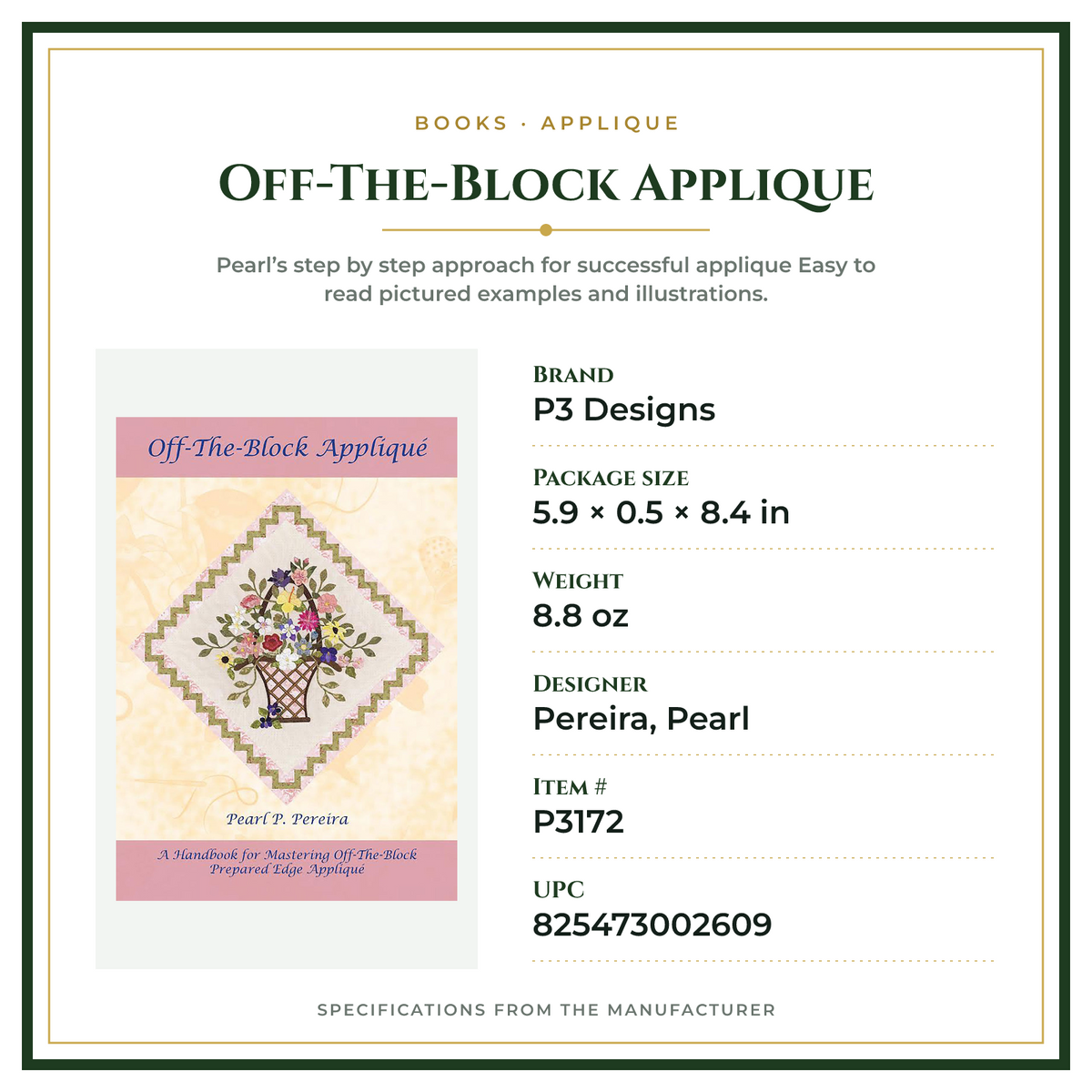Product Specifications – Off-The-Block Applique