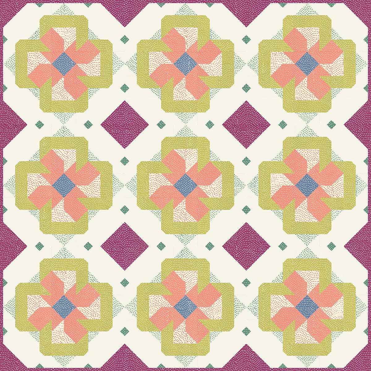Thai Charm Ixora Quilt Pattern
