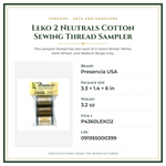 Product Specifications – Leko 2 Neutrals Cotton Sewing Thread Sampler