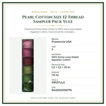 Product Specifications – Pearl Cotton Size 12 Thread Sampler Pack Yule