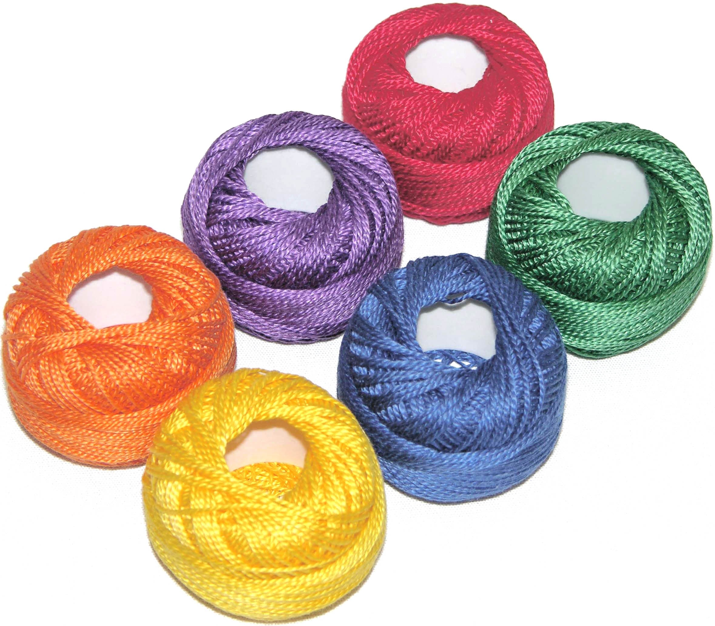 Pearl Cotton Size 5 Thread Sampler Pack Crayon
