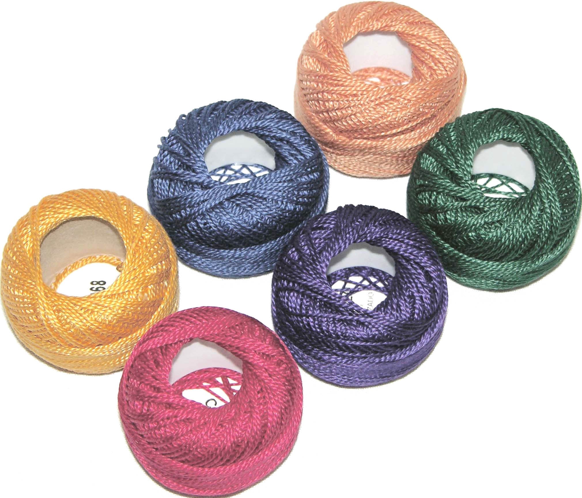 Pearl Cotton Size 12 Thread Sampler Pack Jewel