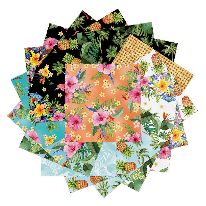 10in Squares Paradise Awaits 42pcs/bundle