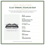 Product Specifications – Leaf Spring Hanger 6in