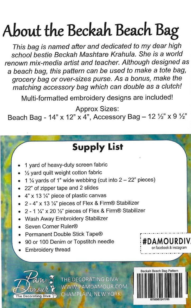 The Beckah Beach Bag Pattern