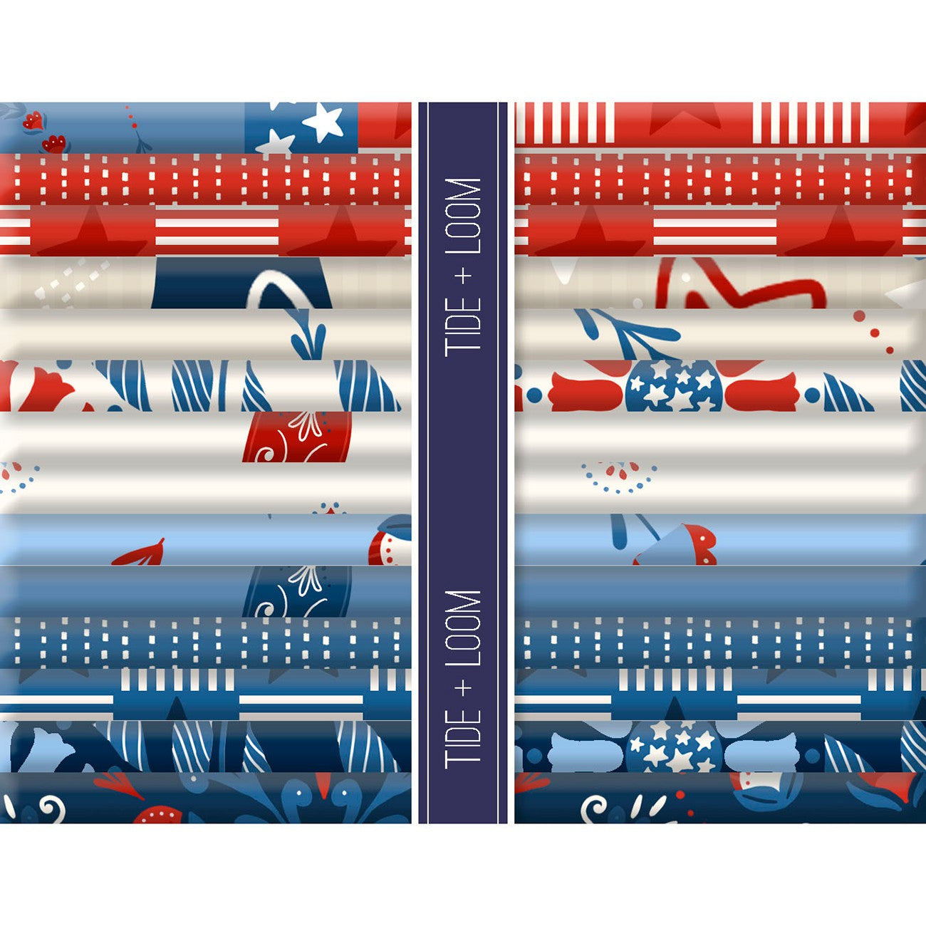 Fat Quarters, Patriotic Patchwork, 14pcs, 1 Piece of Each Print
