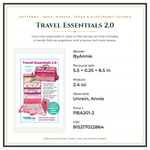 Product Specifications – Travel Essentials 2.0