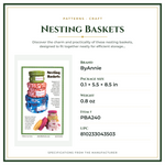 Product Specifications – Nesting Baskets