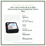 Product Specifications – Soft and Stable Black 100% Polyester Foam Stabilizer 72in x 58in