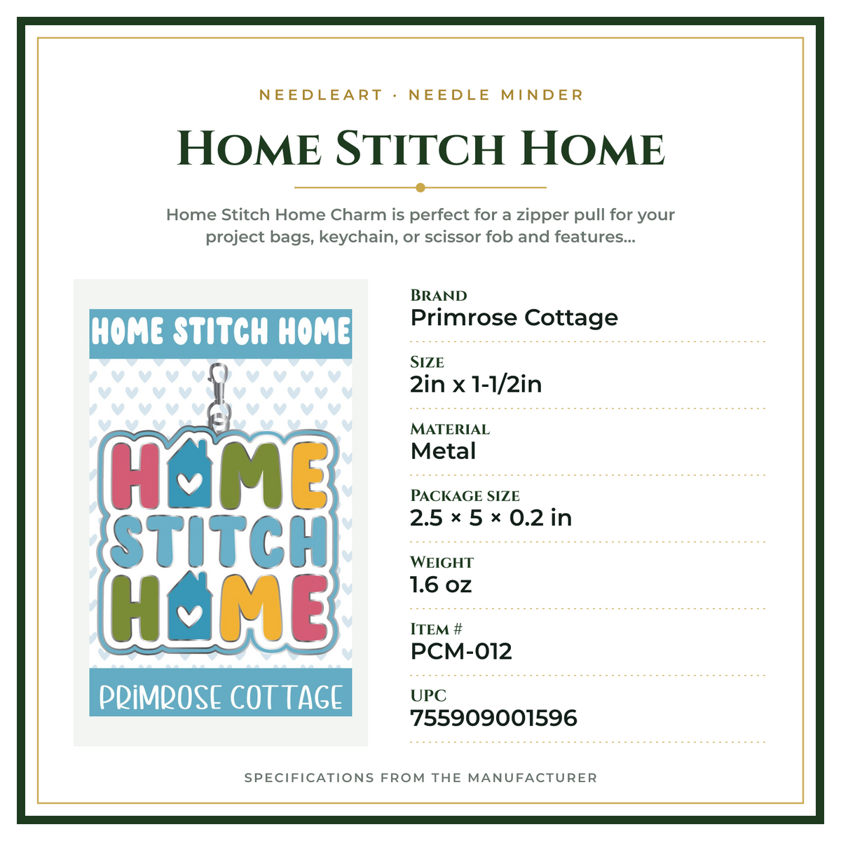 Product Specifications – Home Stitch Home