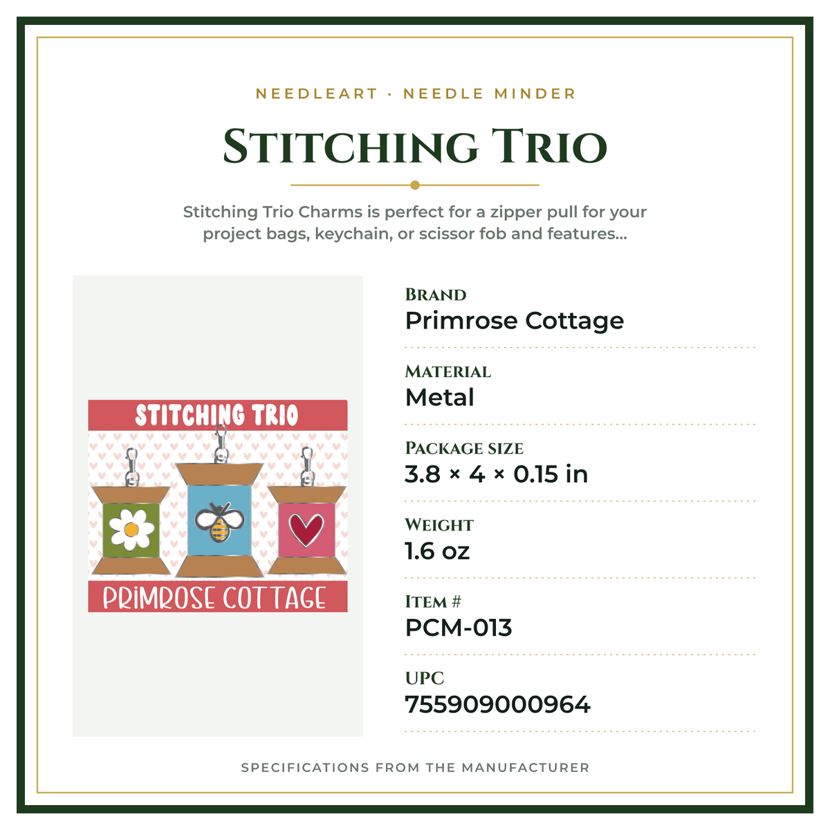 Product Specifications – Stitching Trio