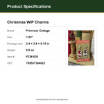 Product Specifications – Christmas WIP Charms