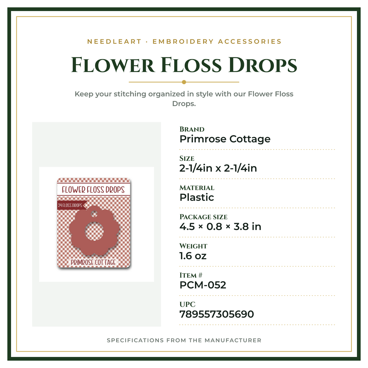 Product Specifications – Flower Floss Drops