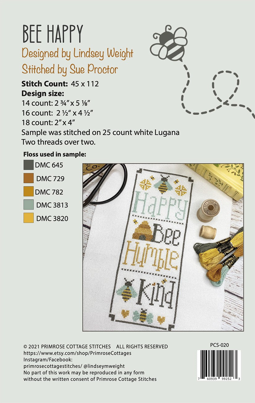 Bee Happy Cross Stitch