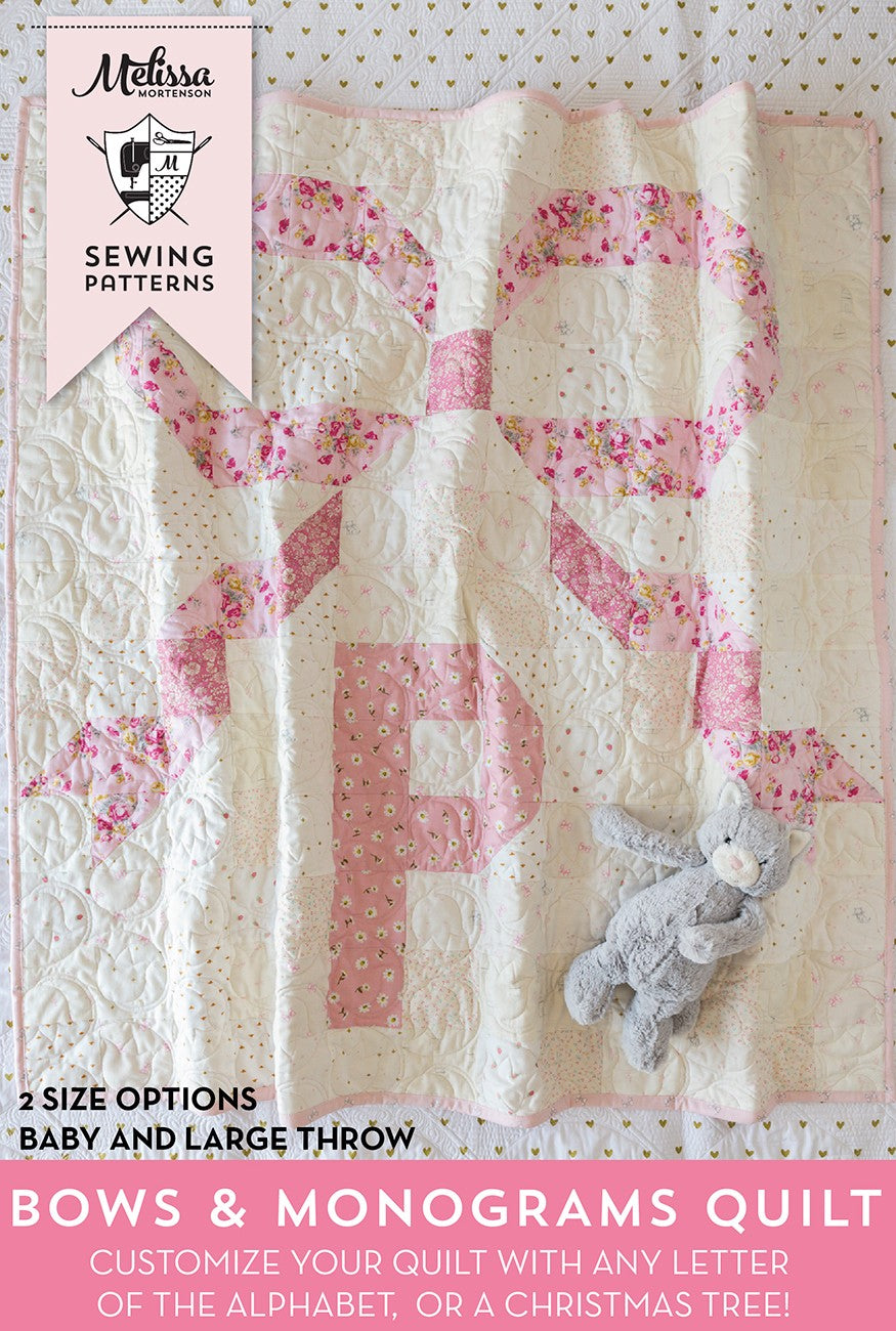 Bows & Monograms Quilt Pattern
