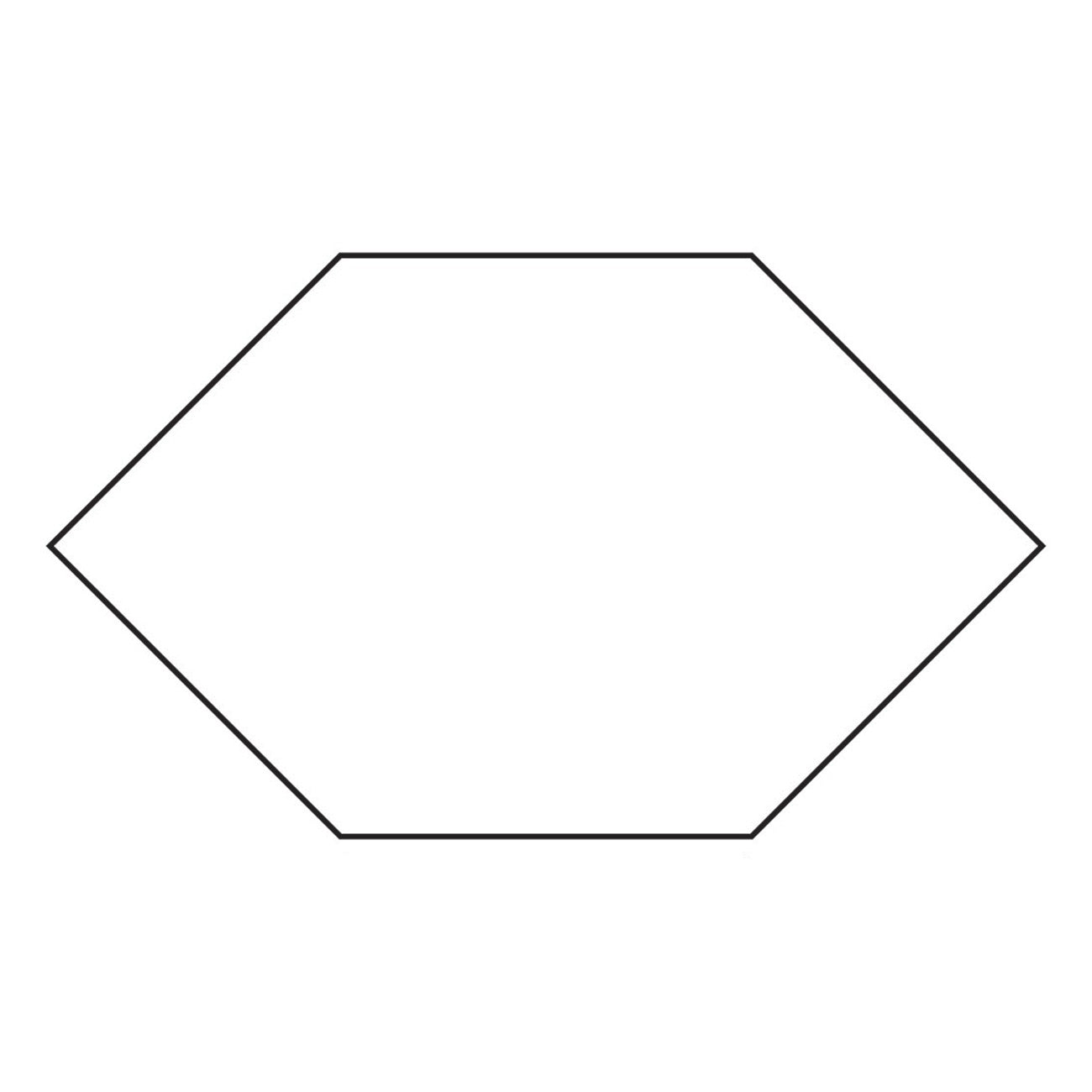 3/4in Elongated Hexagon Papers