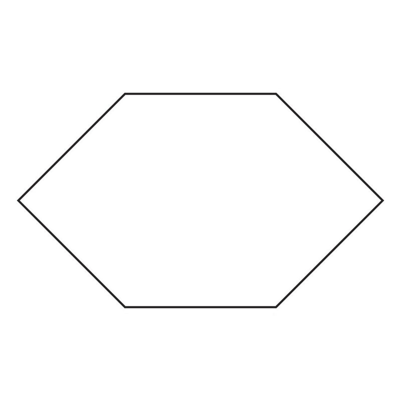 3/4in Elongated Hexagon Papers
