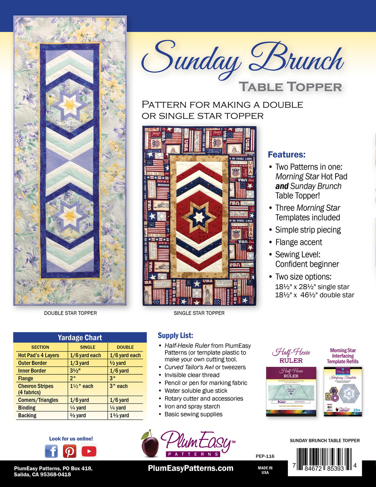 Sunday Brunch Table Topper